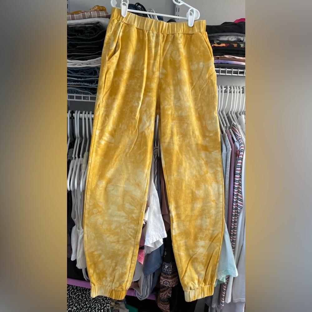 Forever21 Yellow Tie Dye Pants